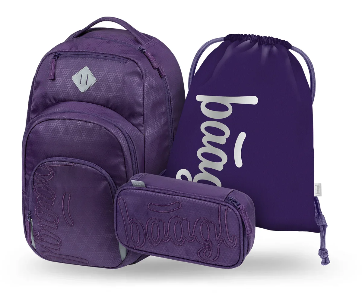 Coolmate Plum Schulrucksack-Set 3tlg.: Schulrucksack, Federmäppchen, Turnbeutel – Bild 2